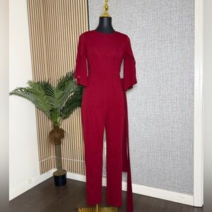 Elegance Flutter-Sleeve Jumpsuit